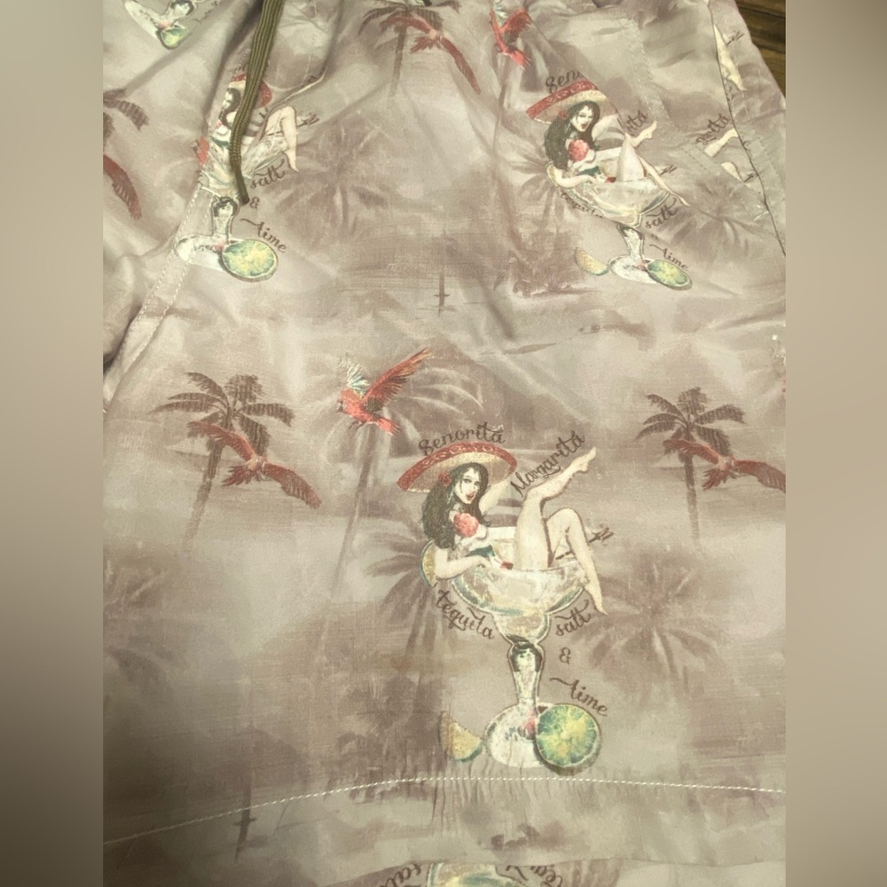 Men's Paradise Shores Large Lined Board Shorts, Swim Trunks - Picture 4 of 4
